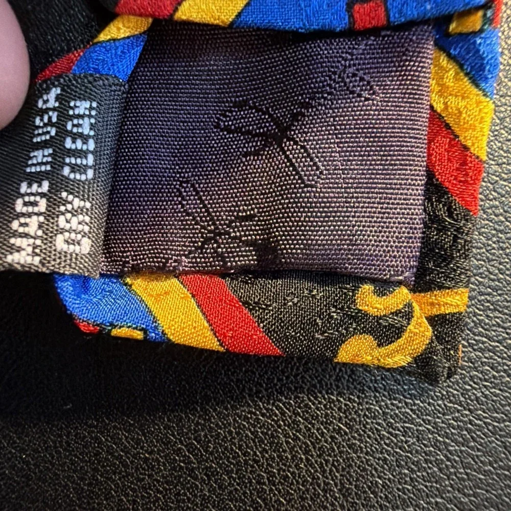 Vintage Rush Limbaugh No Boundaries Collection Necktie Bright Colors Silk Logo